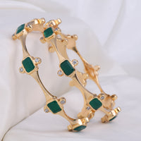 Modern Gold Plated Diamond Setting Bangle Collection | Coimbatore Chennai| Function Wear
