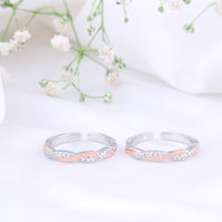 Modern Two Tone Toe Ring for Women/Modern