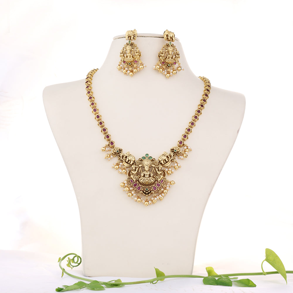 Nagas Gold Plated Haram Jewellery