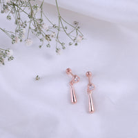 Office Wear Rose Gold Second Stud Earrings Online