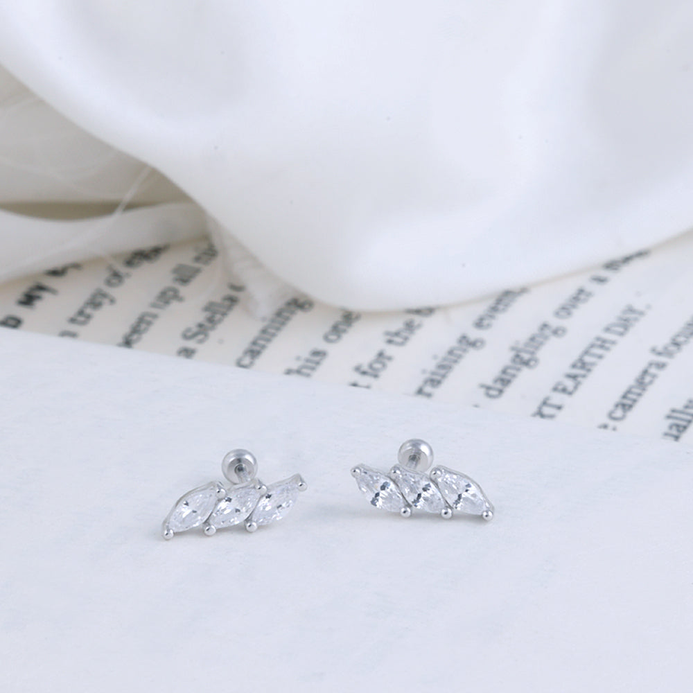 Office Wear Silver Second Stud Earrings Online