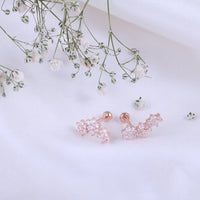 Party Wear 925 Silver Rose Gold Second Stud Earrings