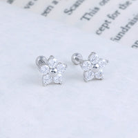 Party Wear 925 Silver Silver Second Stud Earrings