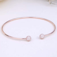 Party Wear CZ Rose Gold Kada for Women