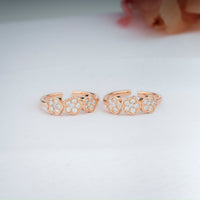 Party Wear CZ Stone Silver Rose Gold Toe Ring for Women /Party Wear