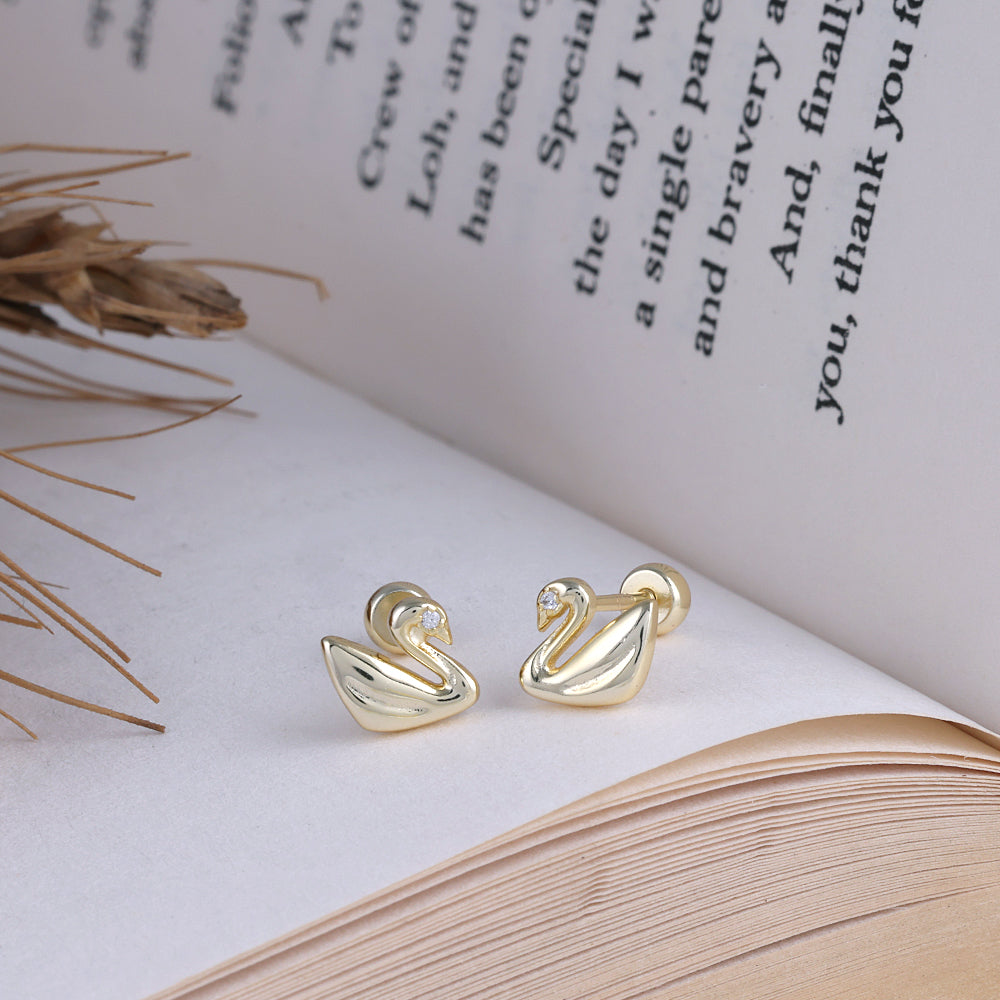 Party Wear Premium Gold Plated Second Stud Earrings