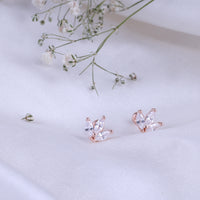 Party Wear Premium Rose Gold Second Stud Earrings