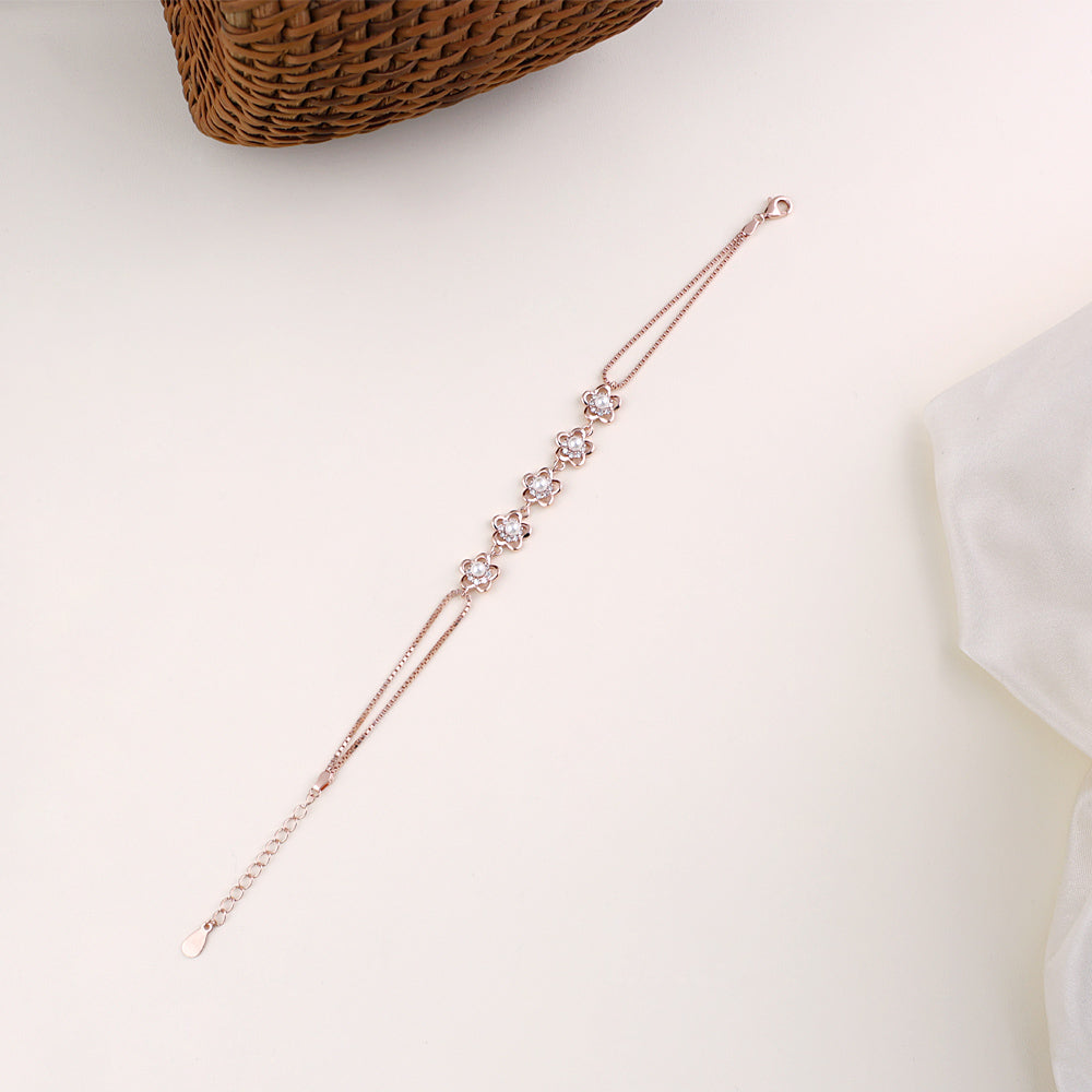 Party Wear Rose Gold Pearl Bracelet Design| Party Wear