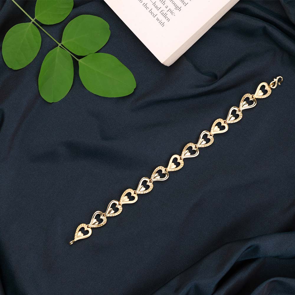 Plain Gold Plated Bracelet with Smooth Plain Style