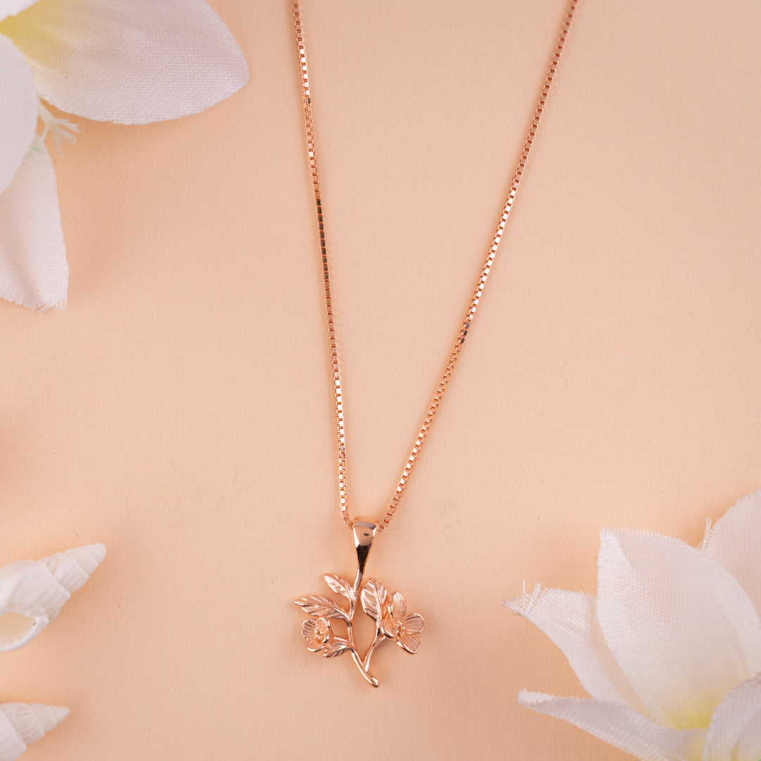 Plain Italian Rose Gold Chain Pendant Set in Rose Gold Finish| Daily Wear
