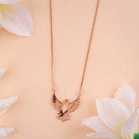 Plain Rose Gold Chain Pendant Set | Chaneira Jewels| Daily wear
