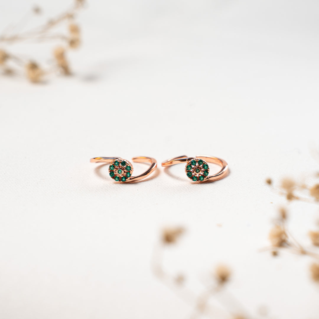 Premium CZ Rose Gold Toe Ring for Women
