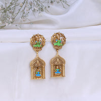 Premium Gold Plated Enamel Jhumkas Designs|Traditional