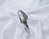 Premium Silver Oxidised Kada| Temple wear