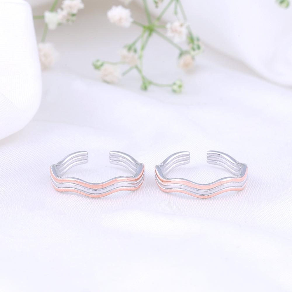 Premium Two Tone Toe Ring for Women/Modern
