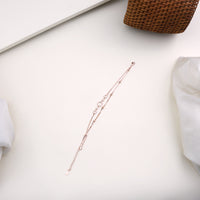 Rose Gold 2 Layer Bracelet Design for Women| Party Wear
