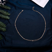 Rose Gold Beads Chain | Elegant Gold Jewellery for Women - 010