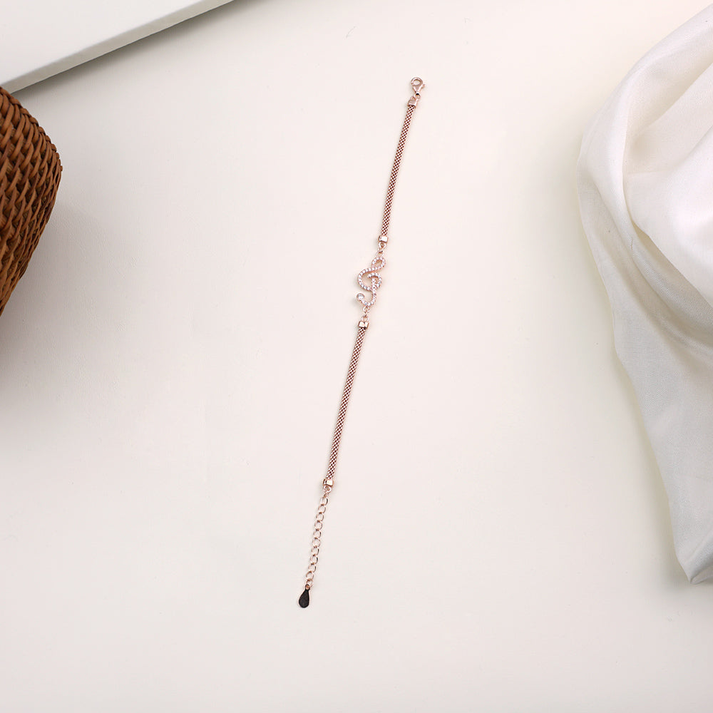 Rose Gold Bracelet -Rose Gold CZ Bracelet for Office & Party Wear