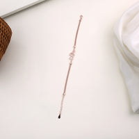 Rose Gold Bracelet -Rose Gold CZ Bracelet for Office & Party Wear