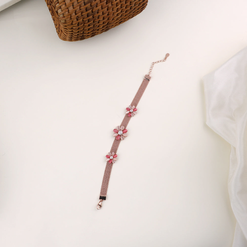 Rose Gold CZ Bracelet | Chaneira Jewels| Party Wear