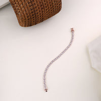 Rose Gold CZ Bracelet with Sparkling Cz Stone Detailing | Festival Wear