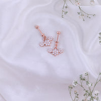 Rose Gold CZ Koppu Earrings for Women