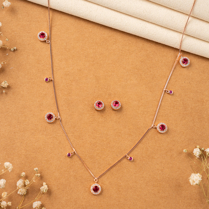 Rose Gold CZ Stone Chain | Chaneira Jewels
