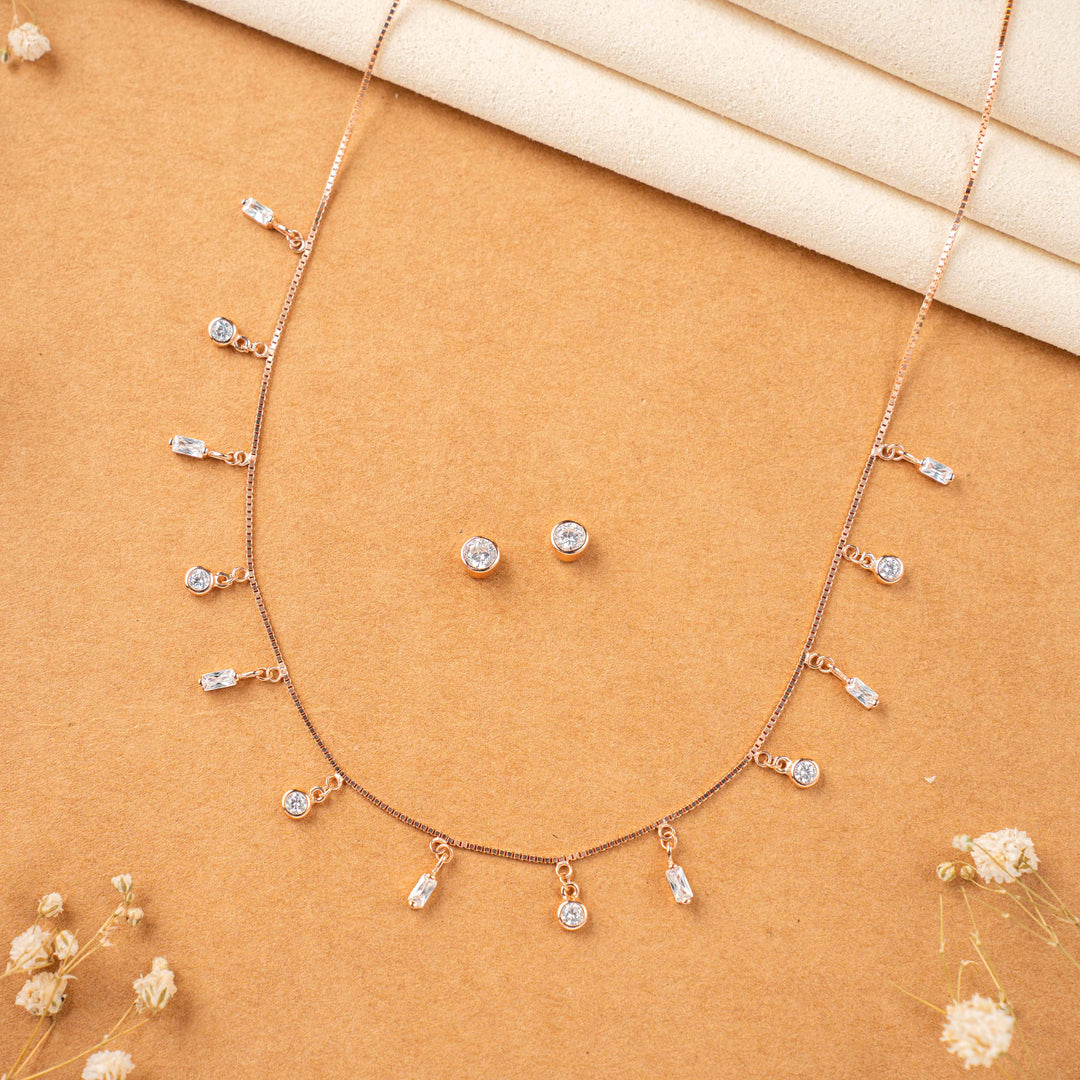 Rose Gold CZ Stone Chain Online