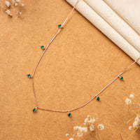 Rose Gold CZ Stone Silver Chain Design| Office Wear
