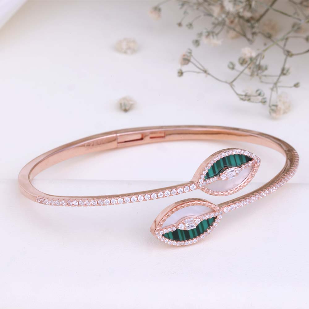 Rose Gold Cz Kada | Premium Kada for Women| Daily Wear