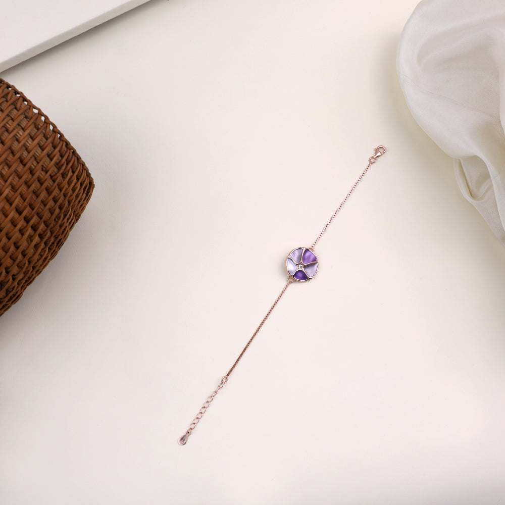 Rose Gold Enamel Bracelet | Chaneira Jewels | Daily Wear