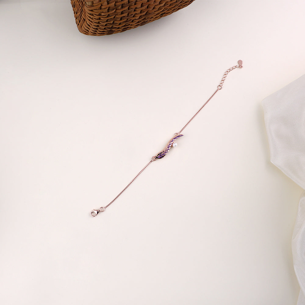 Rose Gold Enamel Bracelet Design for Women | Daily Wear