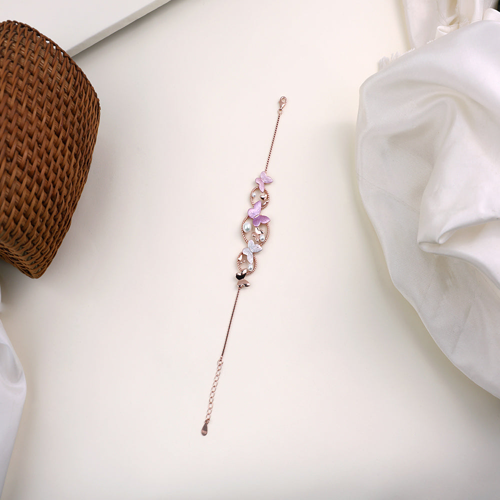 Rose Gold Enamel Bracelet Design for Women| Modern
