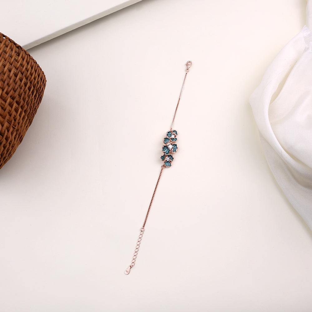 Rose Gold Enamel Bracelet for Office & Party Wear