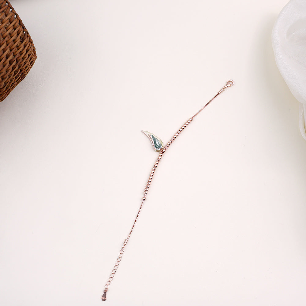 Rose Gold Enamel Bracelet for Women| Party Wear