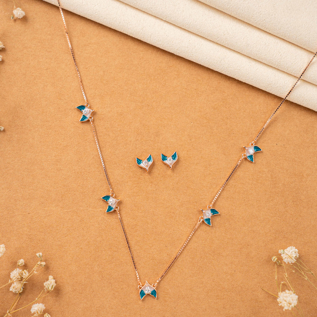 Rose Gold Enamel Chain | Chaneira Jewels