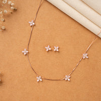 Rose Gold Enamel Jewellery Chain for Women|Office Wear