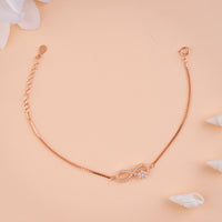 Rose Gold Infinity CZ Bracelet | Chaneira Jewels | Styles