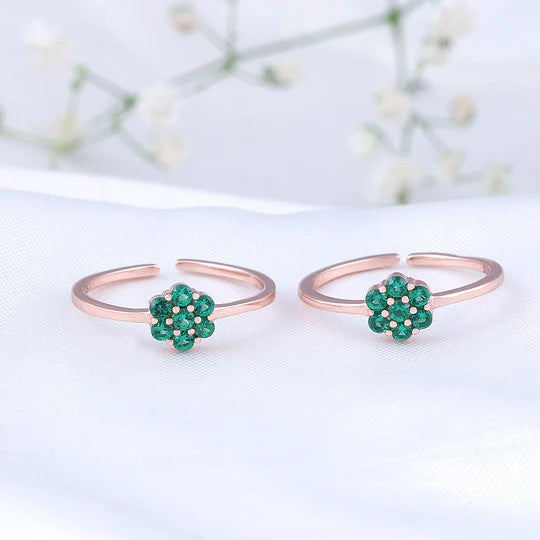 Sample - 92.5 Sterling Silver Rose Gold Toe Ring | Rose Gold & Gold Plated