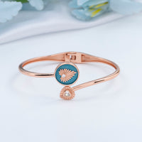 Shop Enamel Rose Gold Kada Bracelet Online | 92.5 Silver| Styles