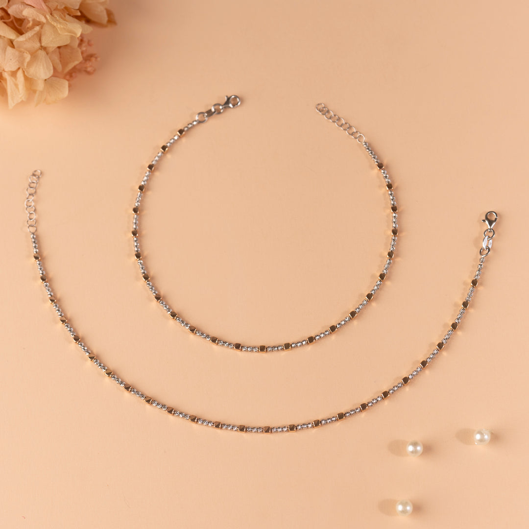Shop Rose Gold Payal | Handcrafted Silver Jewellery