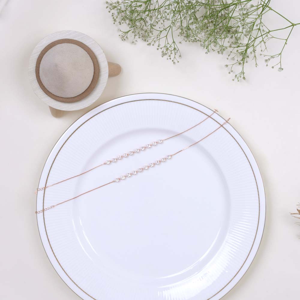 Shop Rose Gold Silver Anklets | Elegant Anklet Designs