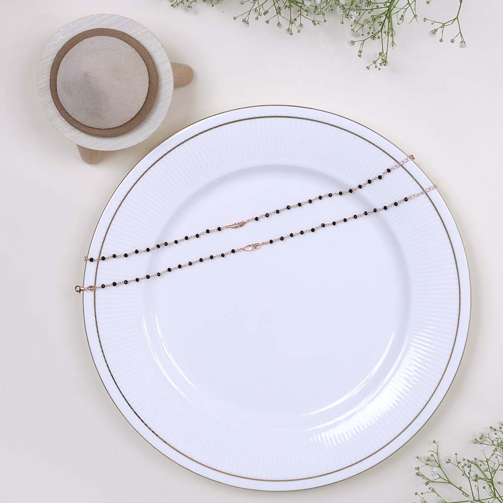 Shop Rose Gold Silver Anklets | Silver Jewellery Online