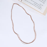 Silver 5 Layers Rose Gold Chain Design for Women| Party Wear