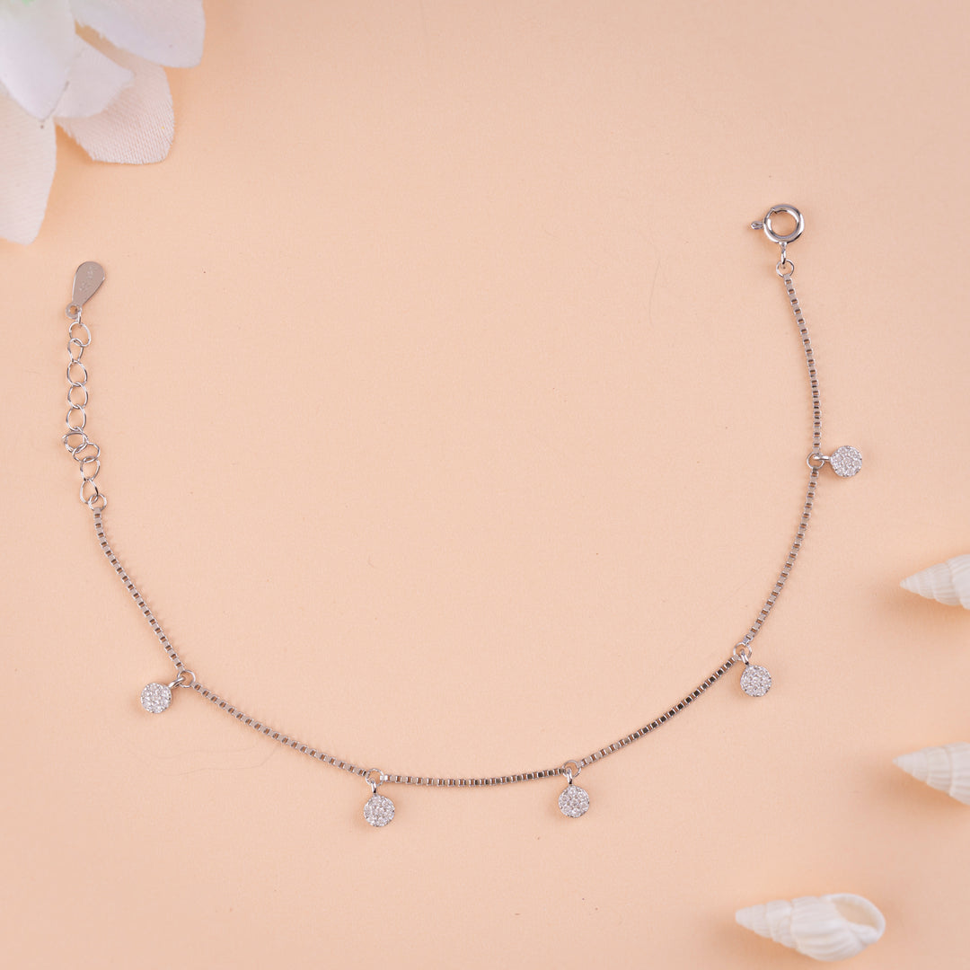 Silver  CZ Stone Bracelet | 92.5 Silver Jewellery| Daily Wear