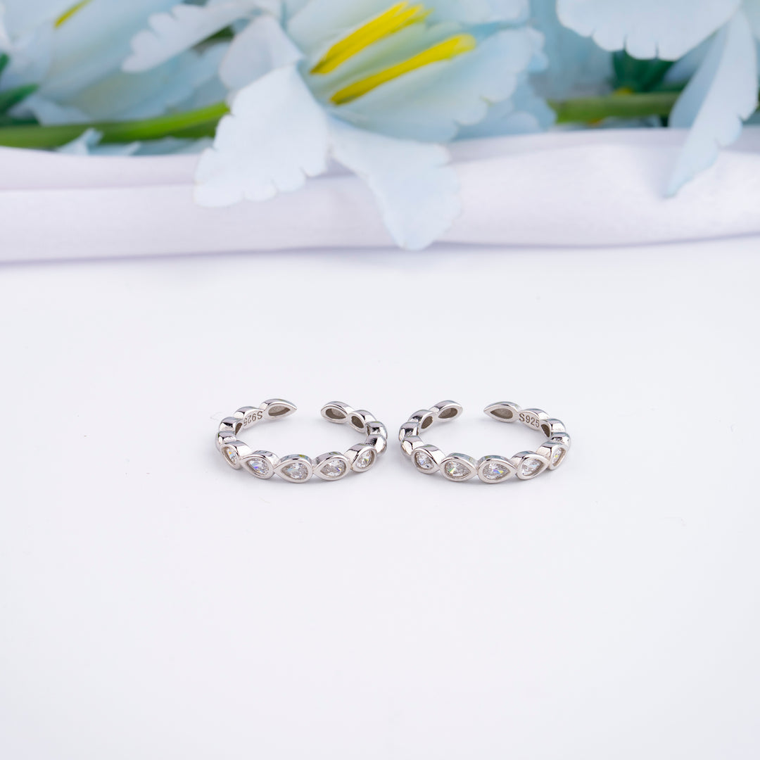 Silver CZ Toe Ring Online