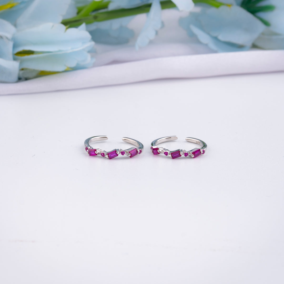 Silver CZ Toe Ring for Women | Chaneira Jewels