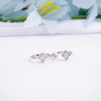 Silver CZ and MOP Stone Toe Ring | 92.5 Silver Design