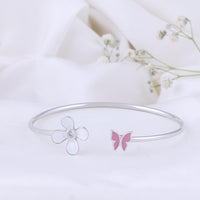 Silver Enamel Kada for Women | 92.5 Silver| Office Wear