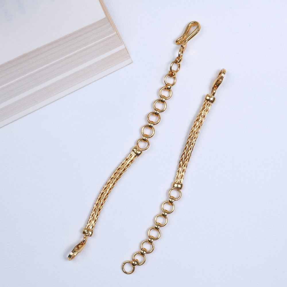 Silver Gold Plated Back Chain Design | 92.5 Silver Jewellery